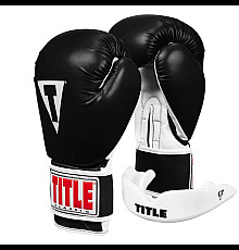 Рукавички боксерські з капою TITLE Classic Pro Style 3.0 розмір 14 унцій, чорно-білі