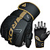 Рукавички для ММА RDX F6 KARA Matte Golden розмір M, чорно-золотисті