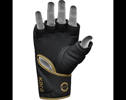 Рукавички для ММА RDX F6 KARA Matte Golden розмір M, чорно-золотисті
