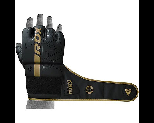 Рукавички для ММА RDX F6 KARA Matte Golden розмір M, чорно-золотисті