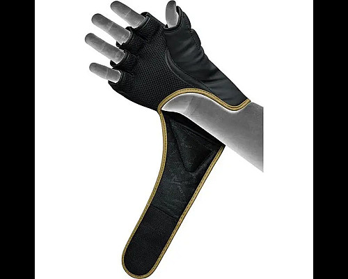 Рукавички для ММА RDX F6 KARA Matte Golden розмір M, чорно-золотисті