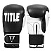 Рукавички боксерські шкіряні з бинтами TITLE Boxing Dynamic Strike розмір 12 унцій, чорно-білі