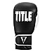 Рукавички боксерські шкіряні з бинтами TITLE Boxing Dynamic Strike розмір 12 унцій, чорно-білі