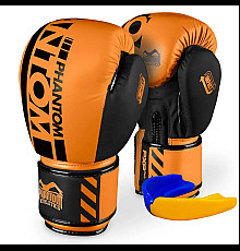 Рукавички боксерські з капою Phantom APEX Neon розмір 10 унцій, чорно-оранжеві