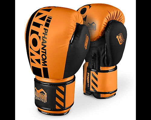 Рукавички боксерські з капою Phantom APEX Neon розмір 10 унцій, чорно-оранжеві