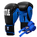 Рукавички боксерські шкіряні з бинтами TITLE Boxing Dynamic Strike розмір 14 унцій, чорно-сині
