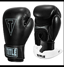 Рукавички боксерські з капою TITLE Boxing Vegan Fitness розмір 16 унцій, чорні
