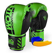 Рукавички боксерські з капою Phantom APEX Neon розмір 12 унцій, чорно-зелені