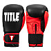 Рукавички боксерські шкіряні з бинтами TITLE Boxing Dynamic Strike розмір 12 унцій, чорно-червоні