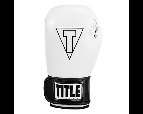 Рукавички боксерські з капою TITLE Boxing Vegan Fitness розмір 14 унцій, чорно-білі