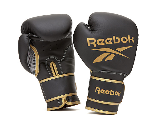 Рукавички боксерські Reebok RSCB-12010GB-14 розмір 14 унцій, чорно-золотисті