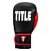 Рукавички боксерські шкіряні з бинтами TITLE Boxing Dynamic Strike розмір 14 унцій, чорно-червоні