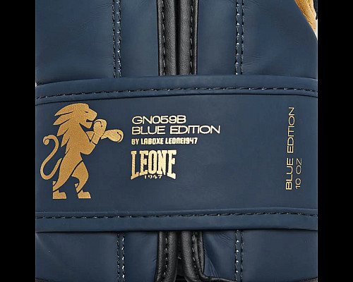 Рукавички боксерські з капою Leone GN059B розмір 16 унцій, сині