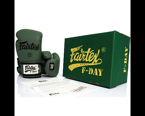 Рукавички боксерські з бинтами Fairtex BGV11 10 унцій, зелені