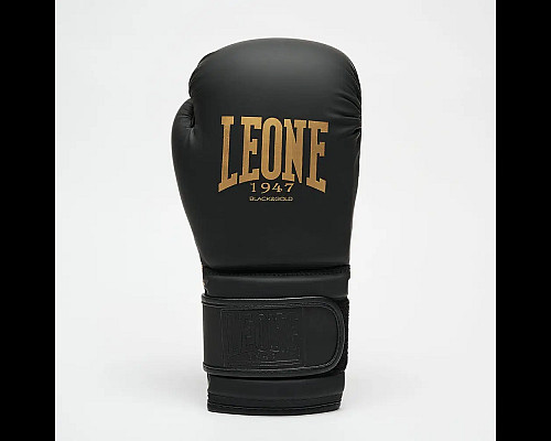 Рукавички боксерські з капою Leone GN059D розмір 16 унцій, чорно-золотисті