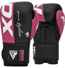 Боксерські рукавиці RDX BOXING GLOVES REX F4 10 унцій, чорно-рожевий