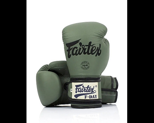 Рукавички боксерські з бинтами Fairtex BGV11 14 унцій, зелені