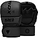 Рукавички греплінгові для ММА RDX F6 KARA Matte Plus розмір L/XL, чорні