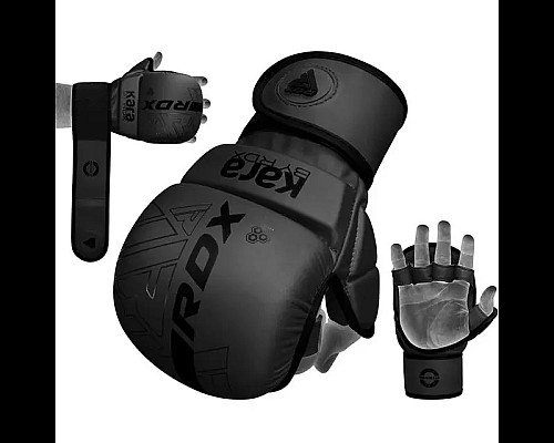 Рукавички греплінгові для ММА RDX F6 KARA Matte Plus розмір L/XL, чорні