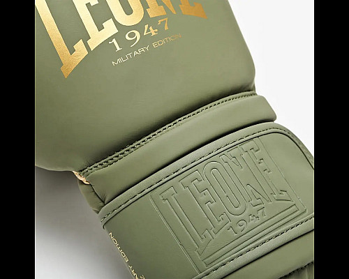 Рукавички боксерські з капою Leone GN059G MILITARY EDITION розмір 14 унцій, зелені