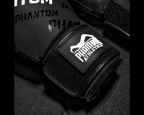 Рукавички боксерські з бинтами Phantom APEX Velcro розмір 12 унцій, чорно-білі