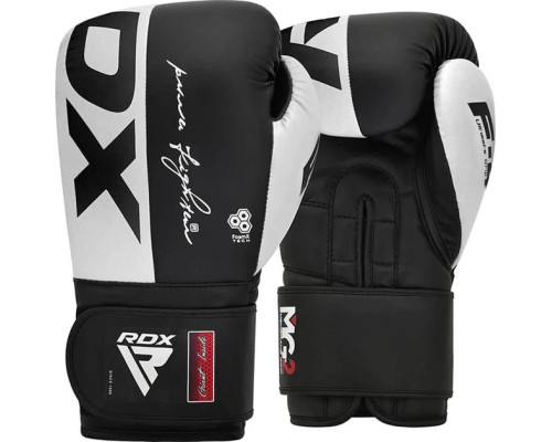 Боксерські рукавиці RDX BOXING GLOVES REX F4 12 унцій, чорно-білі