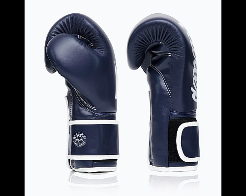 Рукавички боксерські з бинтами Fairtex BGV14 14 унцій, темно-сині