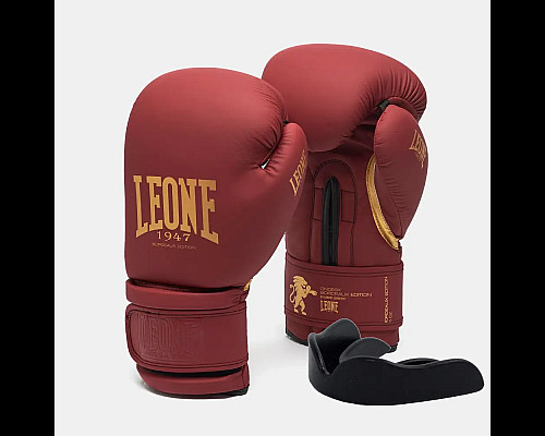 Рукавички боксерські з капою Leone GN059X BORDEAUX ED розмір 14 унцій, бордові