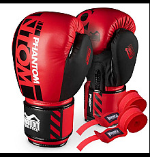 Рукавички боксерські з бинтами Phantom APEX розмір 10 унцій, червоні