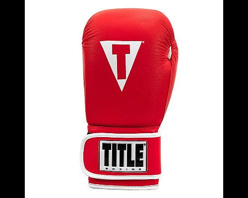Рукавички боксерські шкіряні з бинтами TITLE Boxing Pro Style 3.0 розмір 14 унцій, червоно-білі