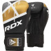 Боксерські рукавиці RDX BOXING GLOVES BGR-F7 8 унцій, чорно-золотисті