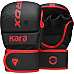 Рукавички греплінгові для ММА RDX F6 KARA Matte Plus розмір S/M, чорно-червоні