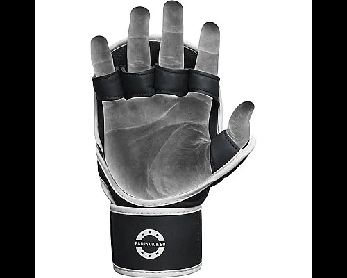 Рукавички греплінгові для ММА RDX F6 KARA Matte Plus розмір L/XL, чорно-білі