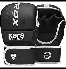 Рукавички греплінгові для ММА RDX F6 KARA Matte Plus розмір L/XL, чорно-білі