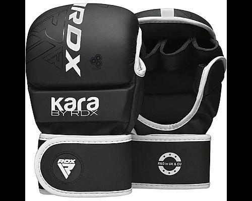 Рукавички греплінгові для ММА RDX F6 KARA Matte Plus розмір L/XL, чорно-білі