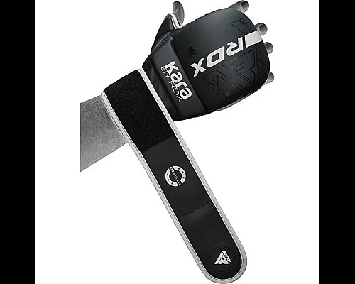 Рукавички греплінгові для ММА RDX F6 KARA Matte Plus розмір L/XL, чорно-білі