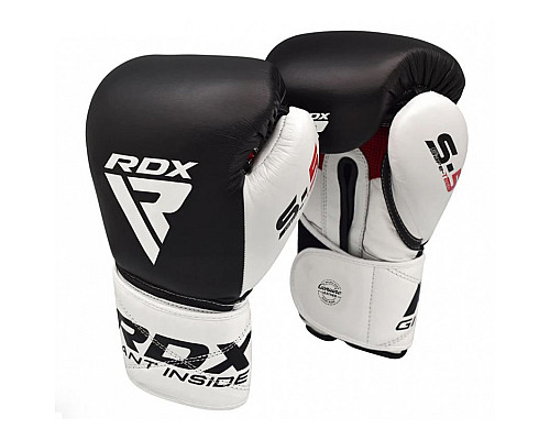 Рукавички боксерські  RDX Pro Gel S5 10 унцій, чорно-білій