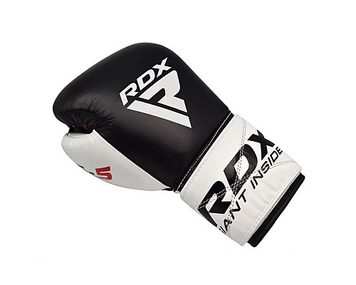 Рукавички боксерські  RDX Pro Gel S5 10 унцій, чорно-білій
