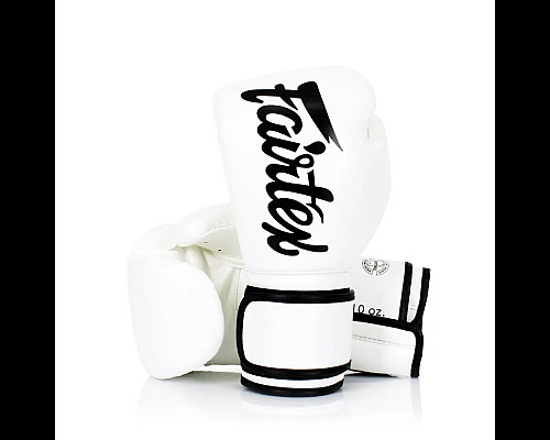 Рукавички боксерські з бинтами Fairtex BGV14 14 унцій, білі