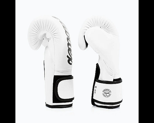Рукавички боксерські з бинтами Fairtex BGV14 14 унцій, білі
