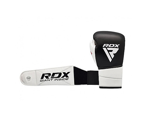 Рукавички боксерські RDX Pro Gel S5 12 унцій, чорно-білі