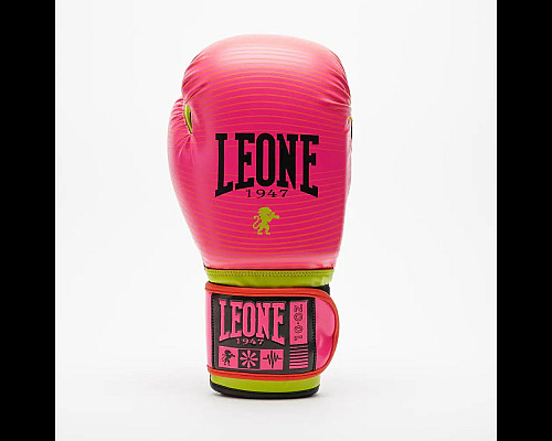 Рукавички боксерські з капою Leone GN313 WAVES розмір 10 унцій, рожеві