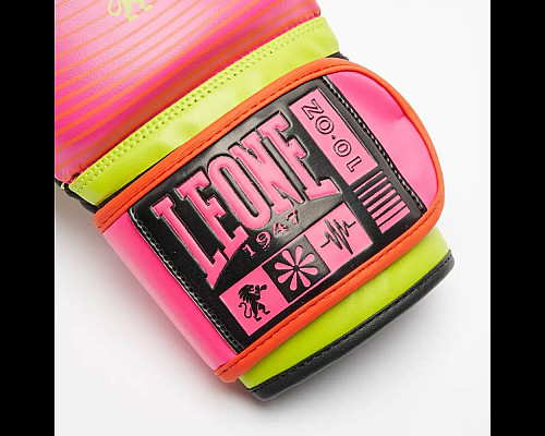 Рукавички боксерські з капою Leone GN313 WAVES розмір 10 унцій, рожеві