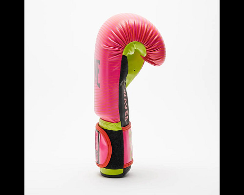 Рукавички боксерські з капою Leone GN313 WAVES розмір 10 унцій, рожеві