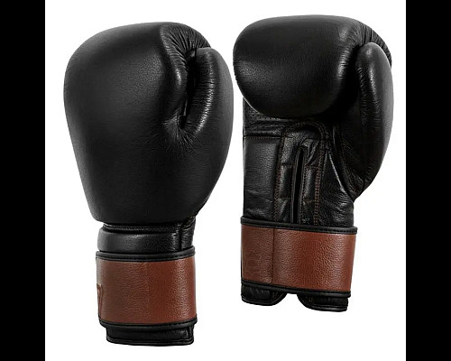 Рукавички боксерські шкіряні з бинтами TITLE Boxing Honorary розмір 12 унцій, чорні