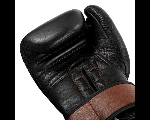 Рукавички боксерські шкіряні з бинтами TITLE Boxing Honorary розмір 12 унцій, чорні