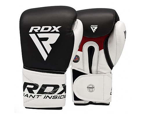 Рукавички боксерські RDX Pro Gel S5 14 унцій, чорно-білі