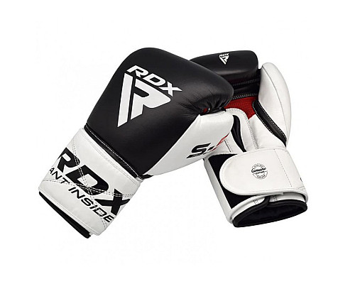 Рукавички боксерські RDX Pro Gel S5 14 унцій, чорно-білі
