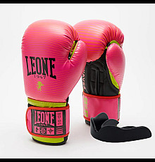 Рукавички боксерські з капою Leone GN313 WAVES розмір 12 унцій, рожеві