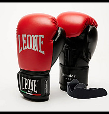 Рукавички боксерські з капою Leone GN383 THUNDER розмір 10 унцій, червоні